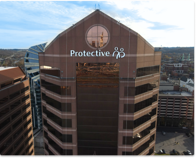 Exterior view of the Greater Cincinnati Protective Life office in Covington Kentucky.