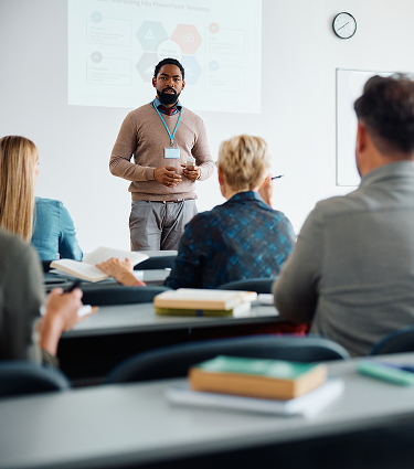 Employees learning new skills by participating in career enrichment and scholarship programs.